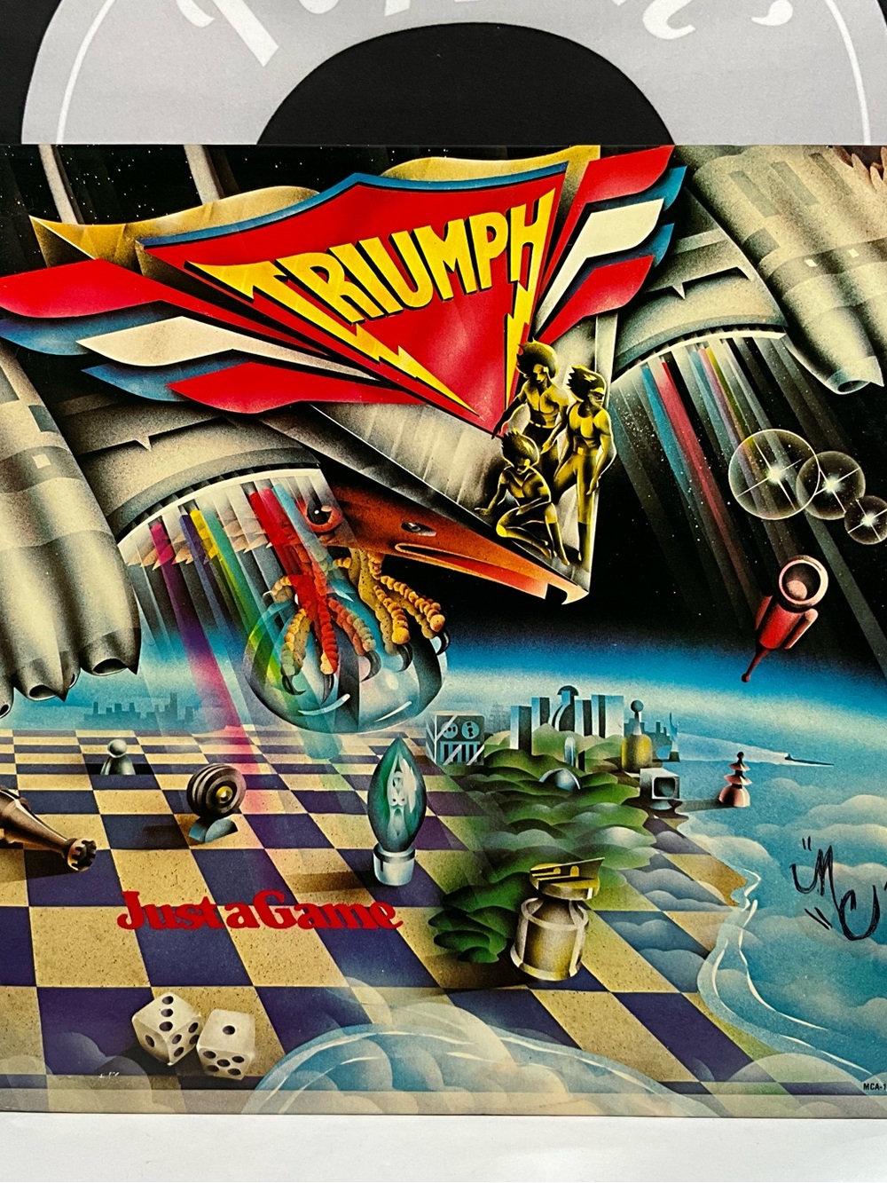 Triumph - Just A Game 1984 LP MCA-1454 Reissue - VG+